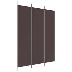 vidaXL Kamerscherm met 3 panelen 150x200 cm stof bruin