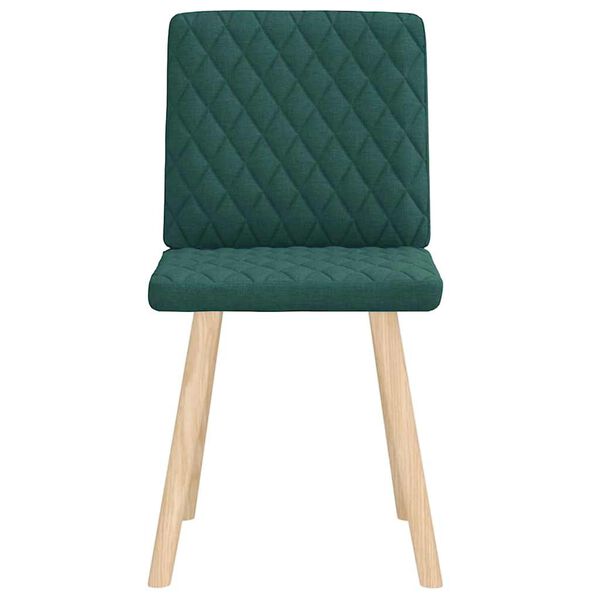 vidaXL Eetkamerstoelen 2 st stof donkergroen