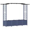 vidaXL Verhoogd Bed met Trellis en Dak Grijs 204 x 40 x 138 cm PP