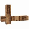 vidaXL Tv-meubelset Wandgemonteerd 5 pcs Oud Hout Bewerkt hout