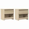 vidaXL Nachtkastjes 2 st 40x30x39 cm bewerkt hout sonoma eikenkleurig