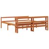 vidaXL Bedframe met hoofdeinde 2 pcs Wasbruin Massief Vurenhout