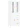 vidaXL Hoge kast 69,5x34x180 cm bewerkt hout wit