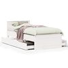 vidaXL Bedframe zonder matras met hoofdbord grenenhout wit 90x200 cm
