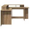 vidaXL Bureau met LED-verlichting 152x152x91 cm hout artisanaal eiken