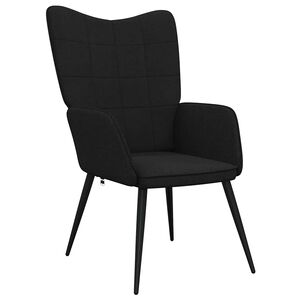vidaXL Relaxstoel stof zwart