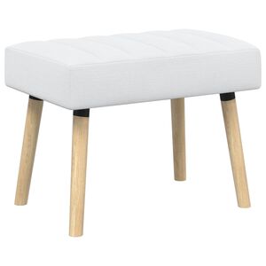 vidaXL Kanaal-geplooide bank Wit 60 x 40 x 45 cm Stof