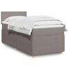 vidaXL Boxspring met matras stof taupe 100x200 cm