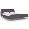vidaXL Bedframe zonder matras stof taupe 150x200 cm