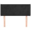 vidaXL Hoofdbord met randen 93x16x78/88 cm fluweel zwart