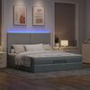 vidaXL Ottoman bed met matras en LED's 180x200cm stof lichtgrijs