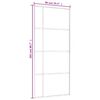 vidaXL Schuifdeur 90x205 cm mat ESG-glas en aluminium zwart