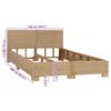 vidaXL Bedframe handgeweven echt rattan 140x200 cm