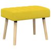 vidaXL Kanaal-geplooide bank Lichtgeel 60 x 40 x 45 cm Stof