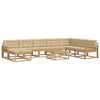 vidaXL Buiten bankenset 9 pcs Wit en Beige