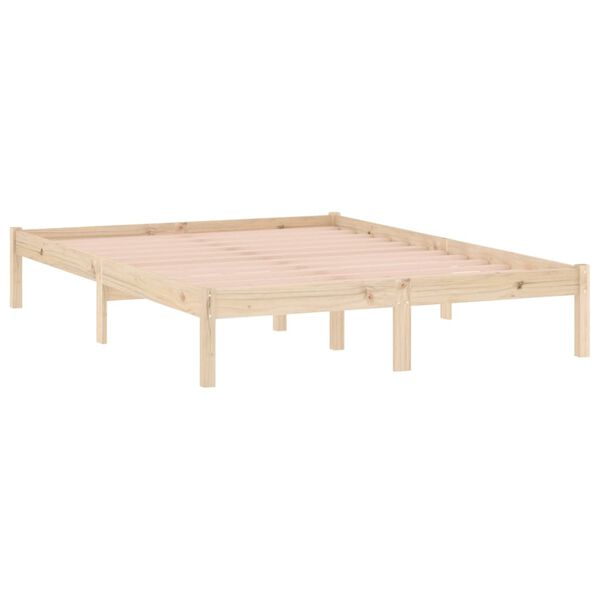 vidaXL Bedframe zonder matras massief grenenhout 137x190 cm vol