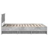 vidaXL Bedframe met hoofdeinde Beton Grijs 120 x 123 cm Bewerkt hout