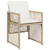 vidaXL Tuin eettafelset 5 pcs Beige poly rattan