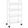 vidaXL Keukentrolley 4-laags 46x26x85 cm ijzer wit