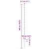 vidaXL Afrasteringspaal 5 pcs Grijs 140 cm Staal