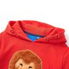 Kindertrui met capuchon 116 rood