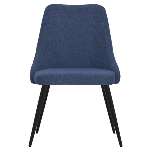 vidaXL Eetkamerstoelen 6 st stof blauw