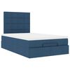 vidaXL Ottoman bed met matras 120x190 cm stof blauw