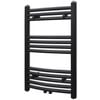 vidaXL Radiator / handdoekenrek gebogen 500x764 mm zwart