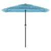 vidaXL Parasol met stalen paal 248x248x248 cm blauw