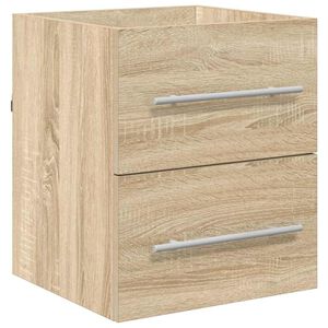 vidaXL Wastafelkast Sonoma Eiken 38,5 x 41 x 48 cm Bewerkt hout