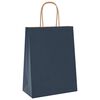 vidaXL Papieren zakjes 50 st met hengsels 21x11x28 cm blauw