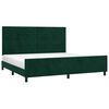 vidaXL Bedframe zonder matras 200x200 cm fluweel donkergroen