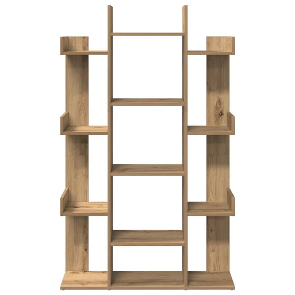 vidaXL Boekenkast 86x25,5x140 cm bewerkt hout artisanaal eikenkleur