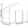 vidaXL Prieel met dak 17,84x4,08x3,22 m polyetheen wit