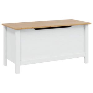 vidaXL Opbergbox met opslag HILL Wit en honingbruin 90 x 40 x 45 cm