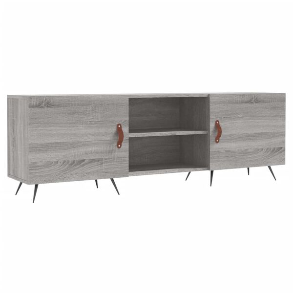 vidaXL Tv-meubel 150x30x50 cm bewerkt hout grijs sonoma eikenkleurig