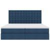 vidaXL Bed met LED-striplichten met hoofdeinde Blauw 180 x 200 cm Stof