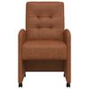 vidaXL Eetstoelen met wielen 2 pcs Bruin 57 x 67 x 98 cm Kunstleer