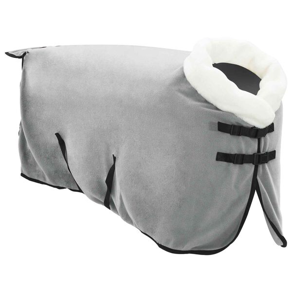 vidaXL Paardendeken Volledig Lichtgrijs 75 cm Polar fleece