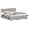 vidaXL Bedframe met lade Grijs Sonoma 180 x 200 cm Ingenieurshout
