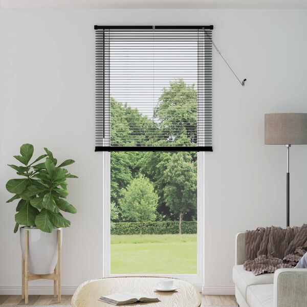 vidaXL Venetiaanse Blind Verstelbaar Zwart 213 x 70 cm PVC