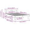 vidaXL Bedframe met hoofdeinde Naturel 150 x 200 cm Massief grenenhout