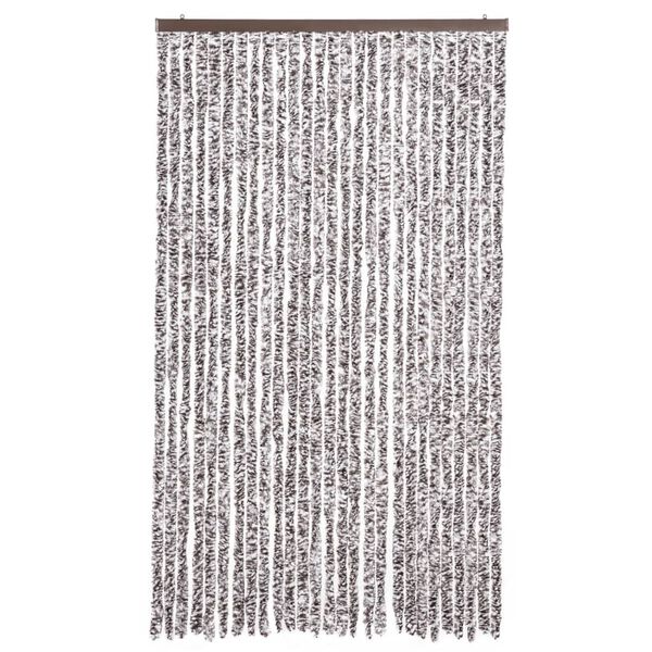 vidaXL Vliegengordijn 118x220 cm chenille bruin en beige