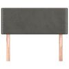 vidaXL Hoofdbord 100x5x78/88 cm fluweel donkergrijs