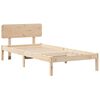 vidaXL Bedframe met hoofdeinde Naturel 90 x 200 cm Massief grenenhout