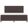vidaXL Boxspring bed met matras met LED Donkerbruin 200 x 200 cm Stof