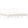 vidaXL Bedframe met hoofdbord metaal wit 193x203 cm