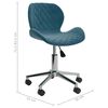 vidaXL Eetkamerstoelen draaibaar 4 st fluweel blauw