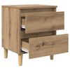 vidaXL Bedkast met lade Artisan Eiken 40 x 35 x 50 cm Bewerkt hout