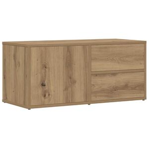 vidaXL Tv-meubel 80x34x35,5 cm bewerkt hout artisanaal eikenkleur